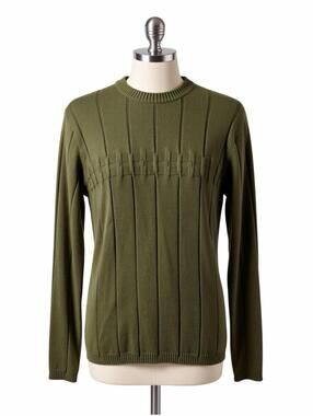Axcess Men's Olive Green Long Sleeve Sweater Size L